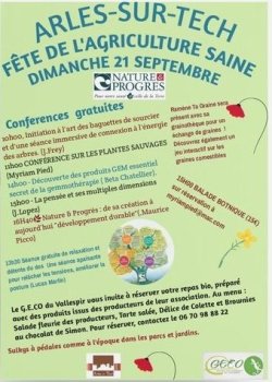 FÊTE DE L"AGRICULTURE SAINE LE 21 SEPTEMBRE 2025 ARLES-SUR-TECH