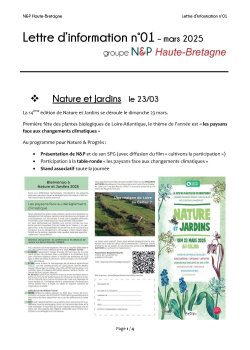 Lettre d'information n°01